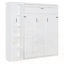 Lit escamotable double pleine grandeur avec tablettes, garde-robe et lumières DEL pour une économie d'espace et une vie moderne-1802522958-1802522956