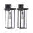 Black Outdoor Wall Lanterns With Clear Glass