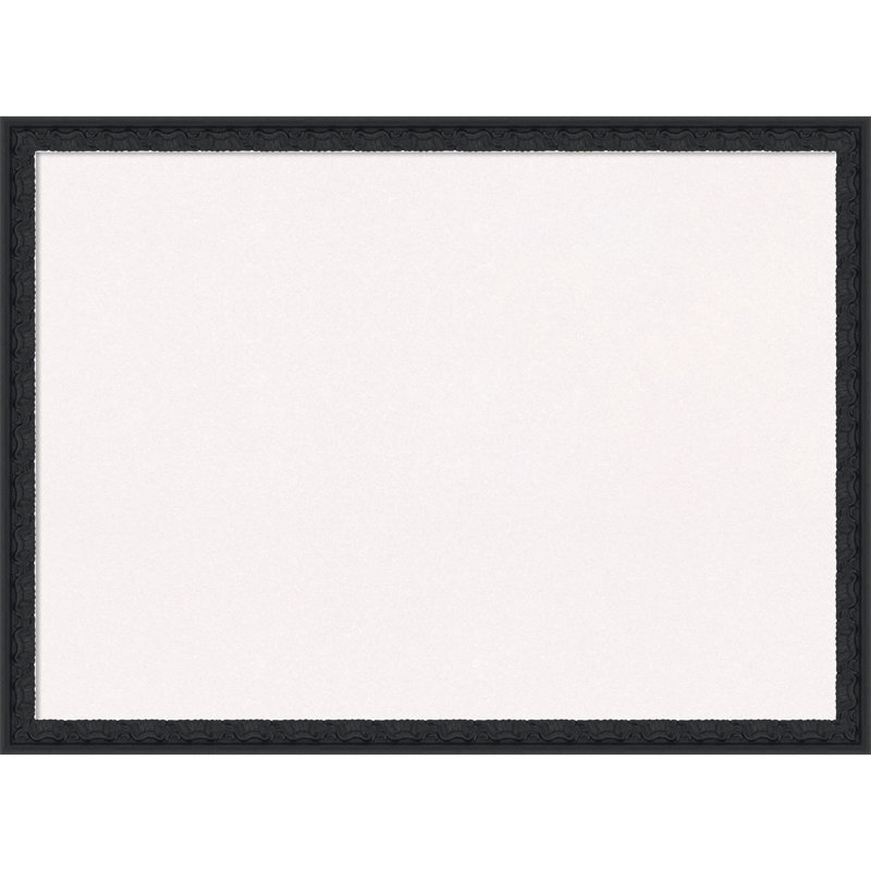 Panneau de liège en bois noir Bethany, tableau d'affichage en liège blanc, tableau d'organisation, tableau d'affichage, Blanc