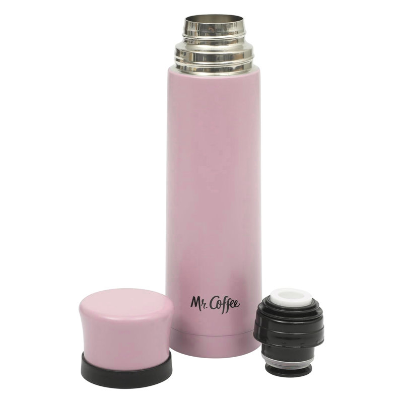 Tasse de voyage à double paroi isotherme en acier inoxydable 23 oz Mr. Coffee, Pink