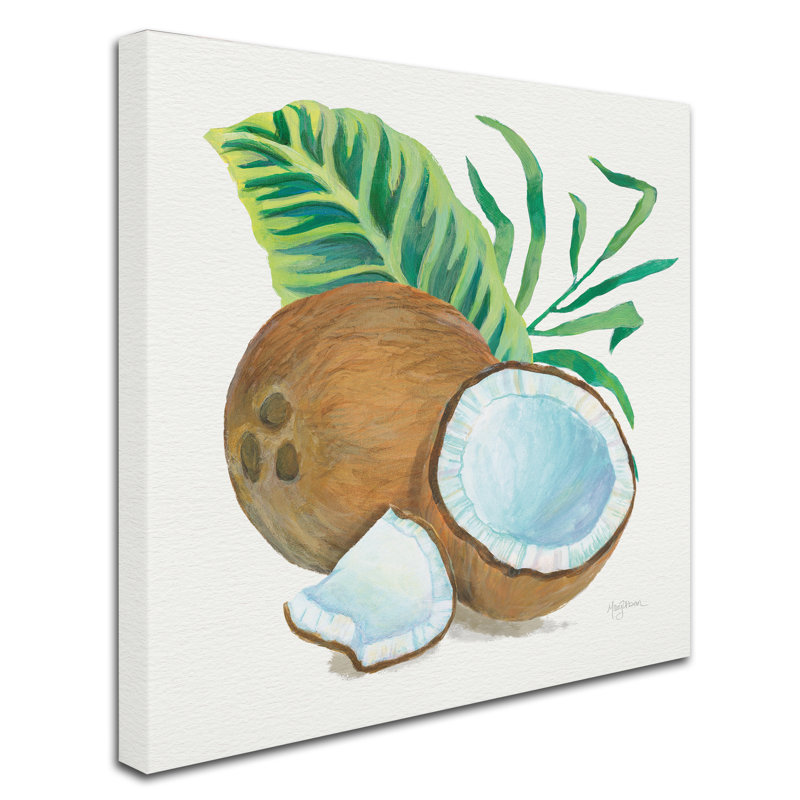 « coco palm ii », reproduction sur toile tendue, H 24 po x l 24 po