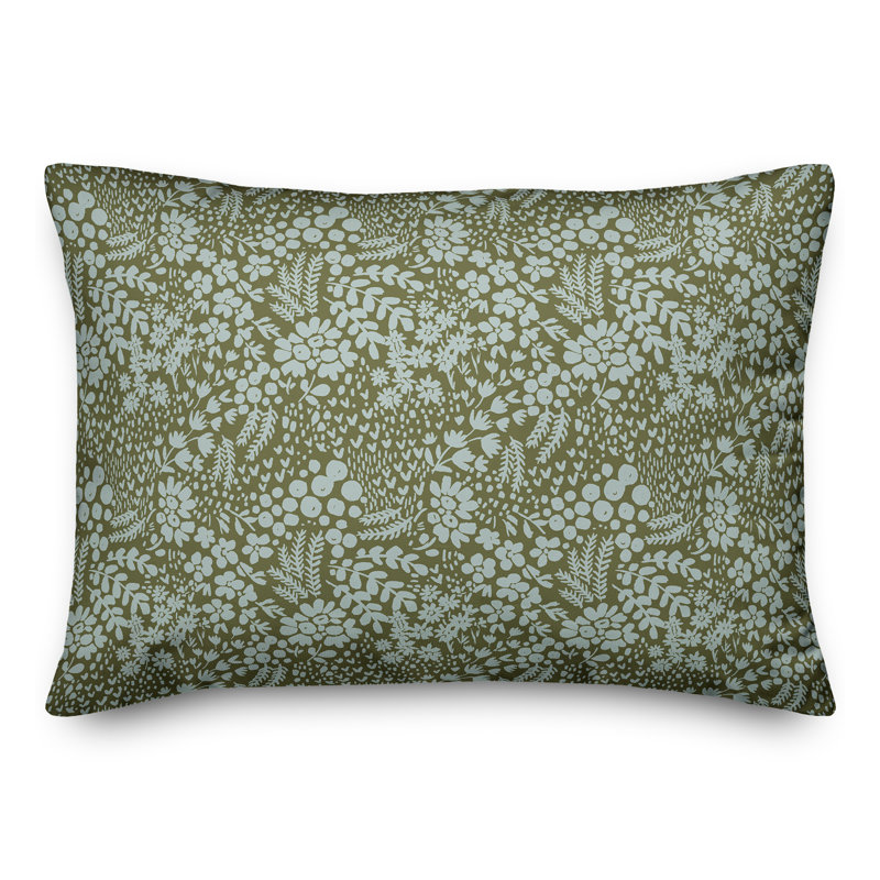 Coussin floral lombaire, Vert