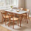 Ensemble de 2 chaises de salle à manger en chêne, dossier en bois naturel, chaises d'appoint sans accoudoirs modernes pour la salle à manger et la cuisine, conception simple