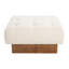 Carré en lin beige, contreplaqué de haute qualité, éponge élastique à densité, 35,26 lb, fabrication en bois massif de 30,73 po de profondeur