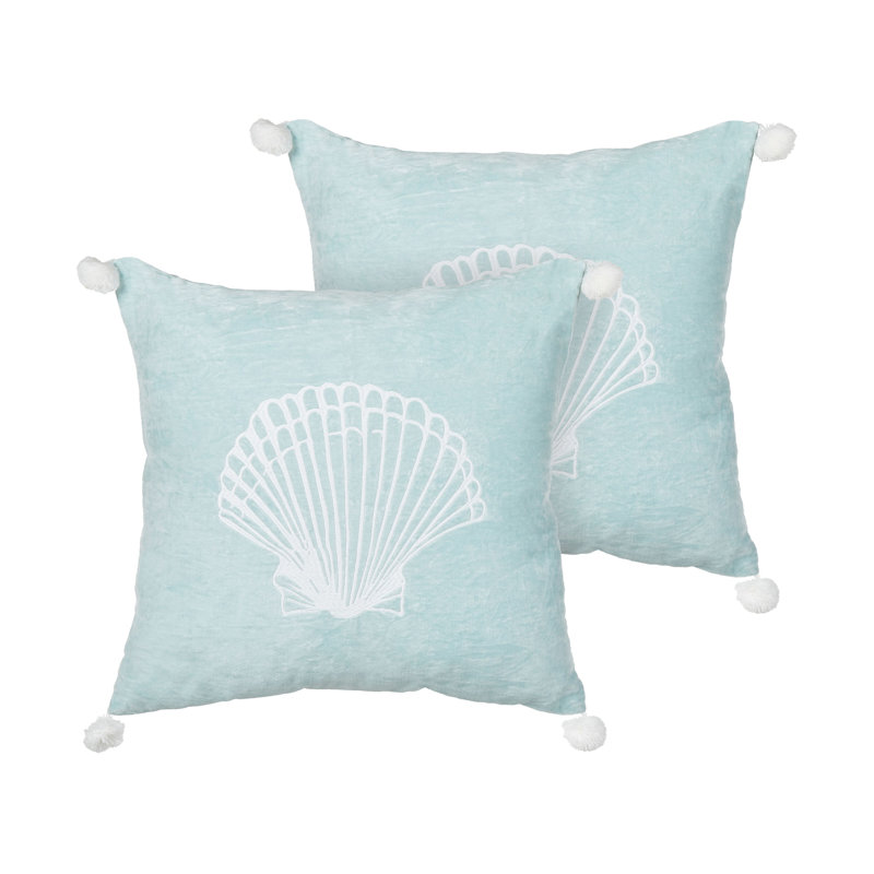 Castlethorpe Blue Square Cushion