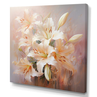 " Beige Lilies Romantic Impression "