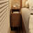 Narrow Solid Wood Nightstand with 2 Drawers-285118322-283522417