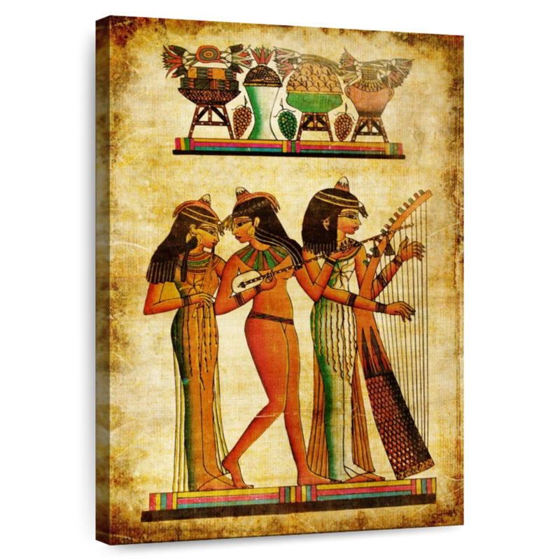 Leisha Ancient Egypt Musicians, 30" H x 20" W