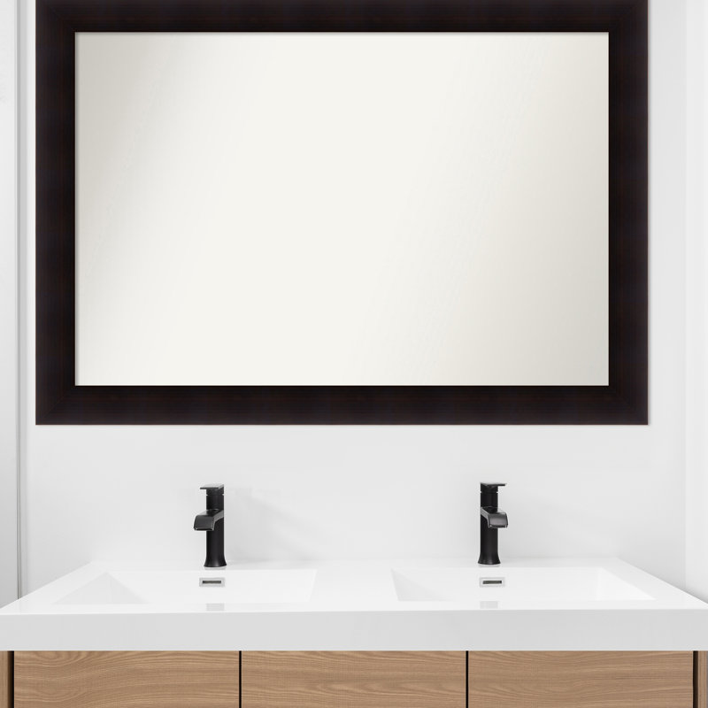 Miroir mural Jillissa, Rectangle, Noir, 33,75 po x 47,75 po