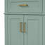 Meuble-lavabo mural moderne vert clair de 36 pouces, comptoir en céramique, porte d'armoire à fermeture en douceur et 4 tiroirs de rangement fonctionnels, mobilier de salle de bain pratique à usage quotidien-133663402