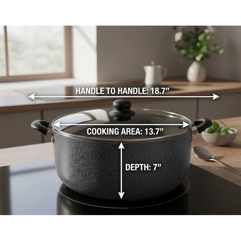 17 Qt Non Stick Aluminum Stock Pot, 17 Qt