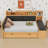 Full Wood Daybed with Trundle, Storage Shelves, and Charging Station-2046033236
