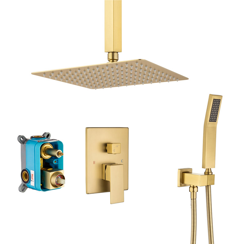 All-In-One Kit with Rough in-Valve, Brushed Gold