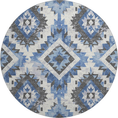 Premium Machine Washable Crestover AMF1878 Aztec Rug