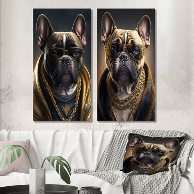 «Frenchie Gangster In NYC», 2 pièces sur toile