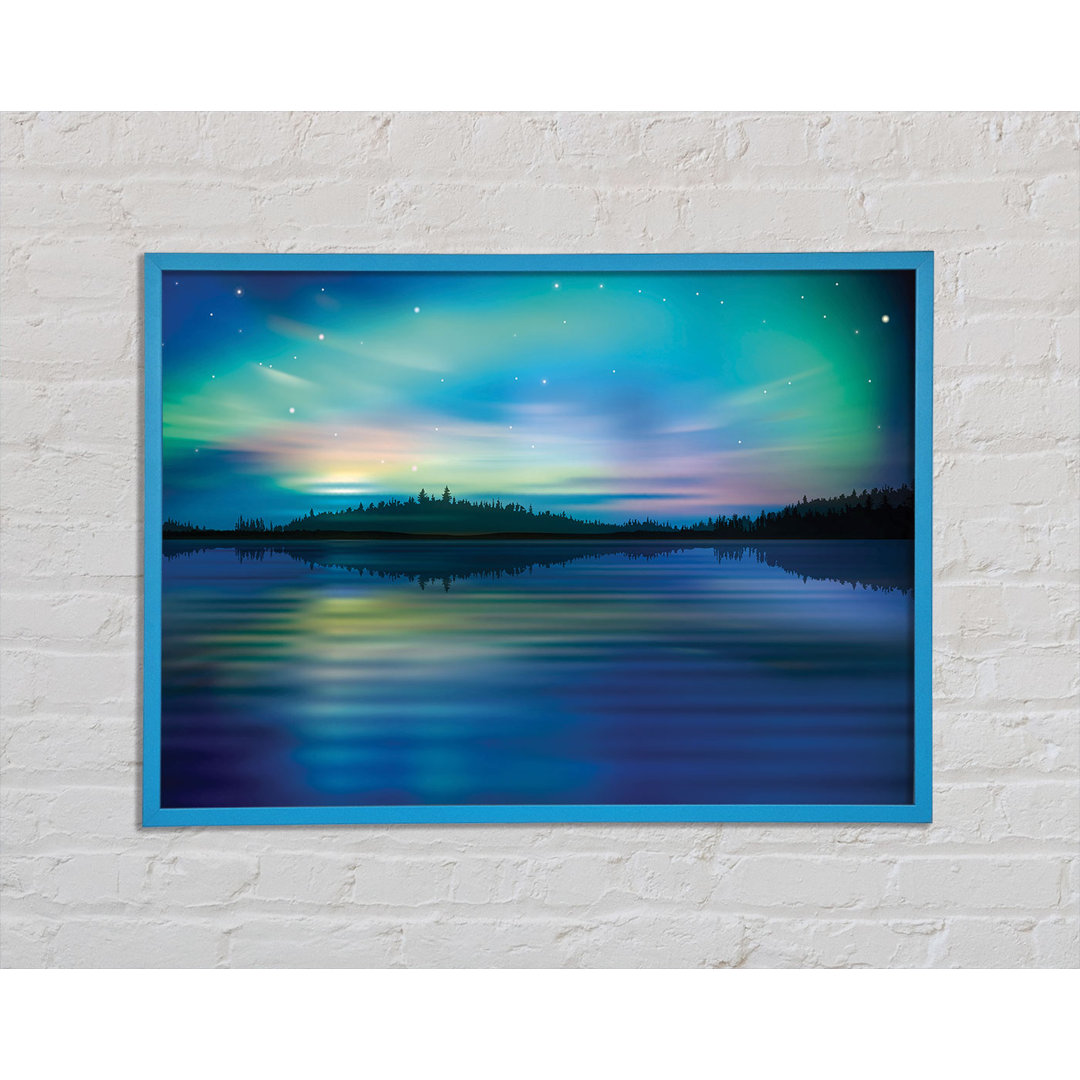 Northern Lights Lake Dream - Einzelner Bilderrahmen Kunstdrucke