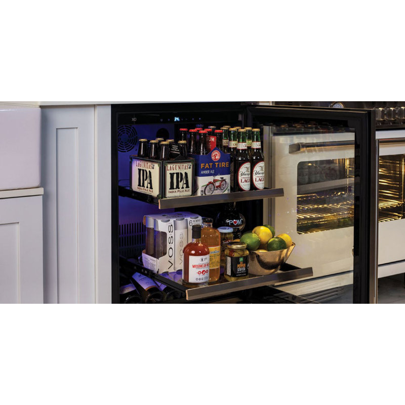 XO 24" 145 Cans (12 oz.) 5.7 Cubic Feet Built-In Beverage Refrigerator with Wine Storage, Right