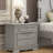 Grey 3-Drawer Nightstand