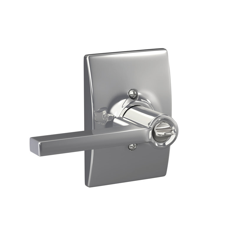 Latitude Keyed Door Lever, Bright Chrome, Yes