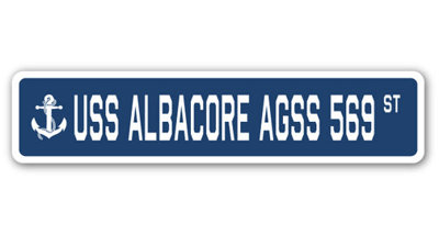 Albacore Agss 569 Street Sign Heavy Duty Plastic 4" X 18"