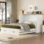 Grand lit escamotable style ferme avec station de charge, lit plateforme pliable avec grand tiroir de rangement pour chambre d'amis, petite chambre-1816498830-1821781352