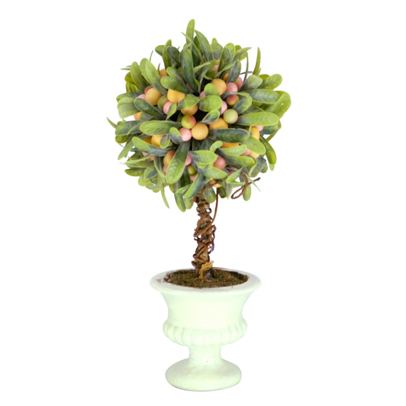 Plume de gui artificielle 14 po dans un vase