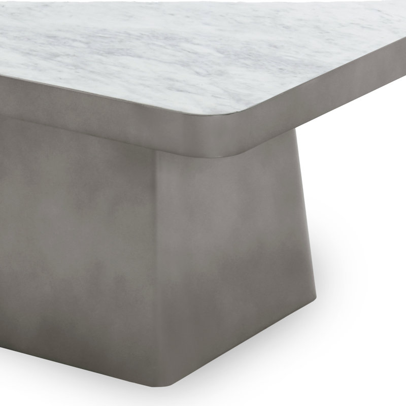 Far Marble And Metal Square Coffee Table