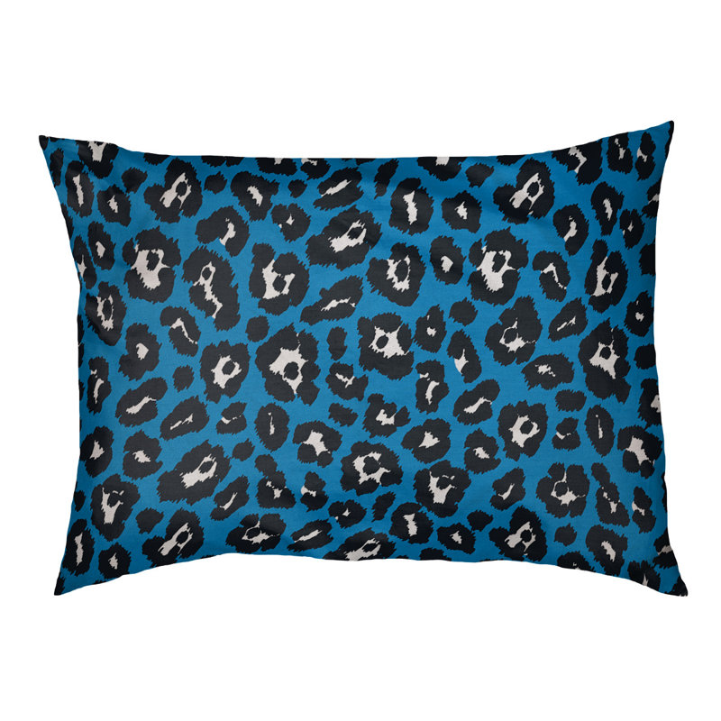 Coussin d'extérieur Indianapolis, Petit (l 18 po x P 28 po x H 4 po), Bleu Carolina / blanc / noir