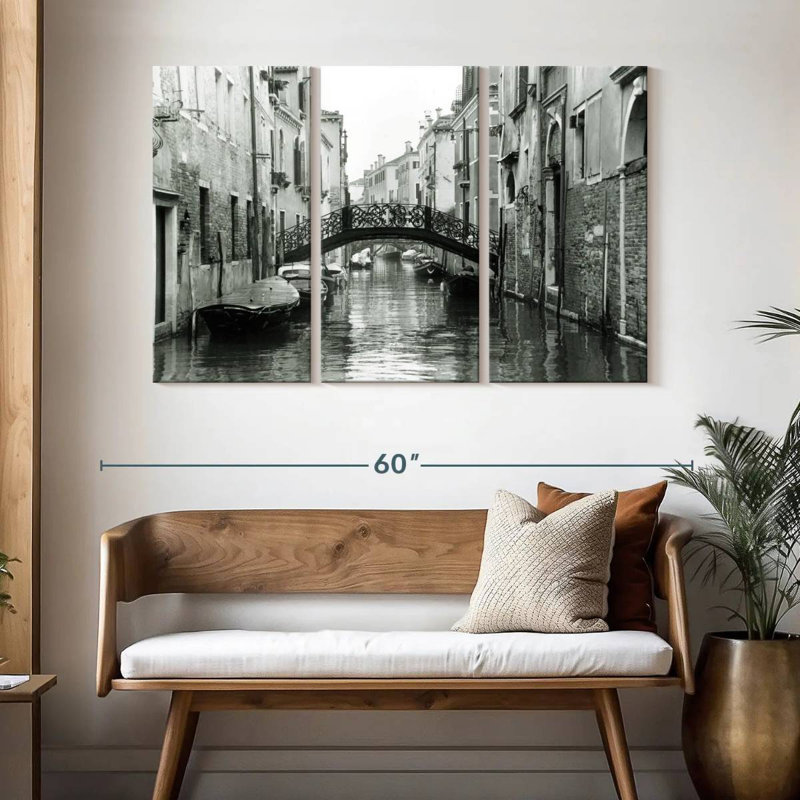 Voies d'eau Nicci de Venise I, H 32 po x l 50 po