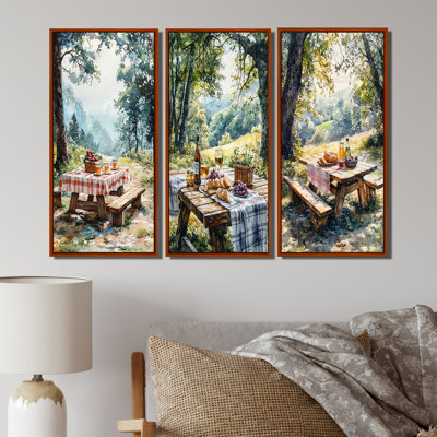 Picnics Table The Morning I - Meals & Picnics Wall Art Collection