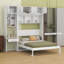 Lit escamotable mural avec bureau, armoire supérieure et tablettes de rangement, lit pliable peu encombrant-473577631-473577628
