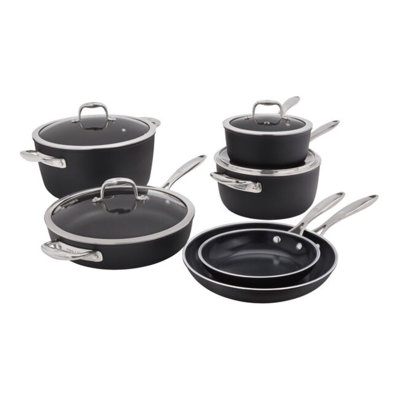 Batterie de cuisine ZWILLING Forte Plus, 10 pièces, aluminium, céramique et titane