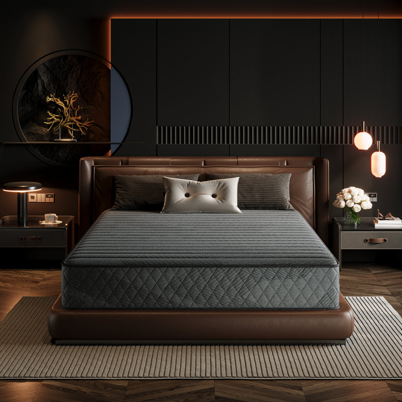Montsalas 8" /12"/14" Medium Cooling Memory Foam Hybrid Mattresses in a Box with Certipur-US Certified Pocket Spring, Pressure Relief, and Motion Isolation