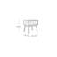 Table de chevet simple en noyer noir