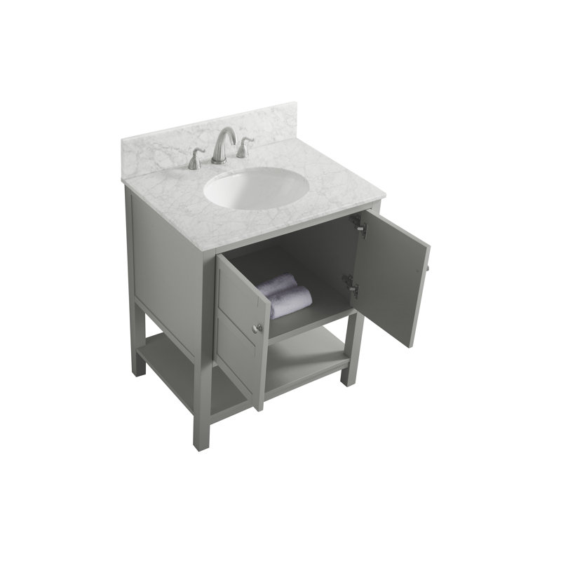 Ensemble de meuble-lavabo simple 30 po Amyra, gris