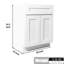 Armoire de base blanche en bois massif à 2 portes avec tablette réglable intérieure pour le rangement de la cuisine et du garage, installation facile, tiroirs à lessive à 2 portes à fermeture en douceur 34,5H, peu encombrante,