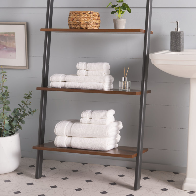 Aonan 8 Piece Towel Bundle - 100% Cotton, White