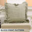 Housse de coussin lombaire à motif de volutes en lin épais Fab divine, décor campagnard (Ratanbel, vert)-106357748-106357749