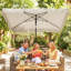 6' x 4' Patio Umbrella Outdoor Parasol with Tilt, Beige