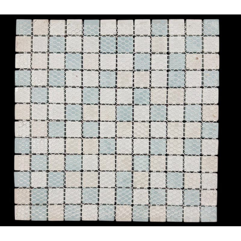 Mélange alpin brillant, Bleu / beige / ivoire