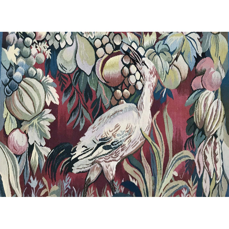 Hand-Knotted High-Quality Blue and Red Area Rug