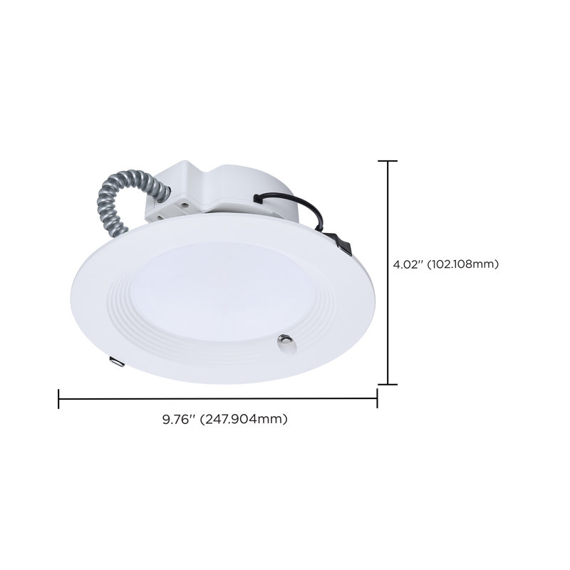28W Field Selectable LED 8-Inch Commercial Downlight Dual Dimming Integrated Emergency Driver Round 120-347V