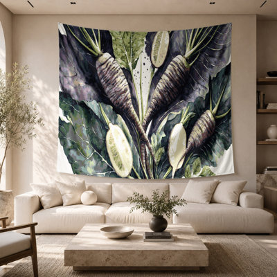 Tapisserie murale de légumes Taro Root