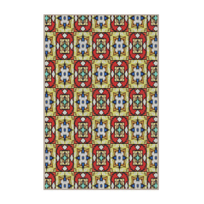 Tapis de zone orange à motif