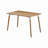 Stephenie 4 Person Dining set - a Rectangular Plastic Dining Table with Wooden Legs and a Set of 4 Faux Leather Cushion Padded Dining Chairs for Dining Room - Modern Dining Table Set-1259149992