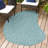 Ollin Modern Rustic Organic Curve Turquoise Indoor/Outdoor Rug-964320581