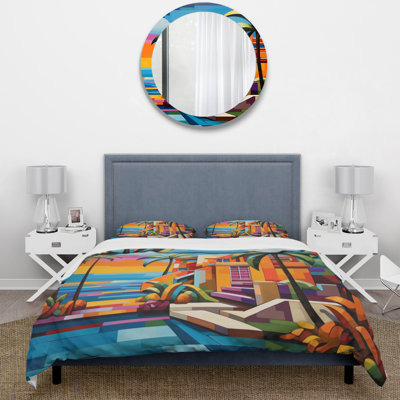 Ensemble de housse de couette Pop Art Palm Beach