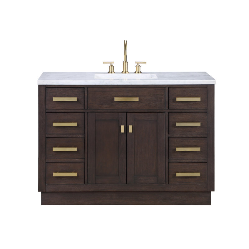 Chestnut 48'' W Single Vanity, Brown Oak