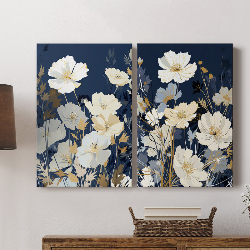 FLORAL Series CCCLXXIV-Premium Gallery Wrapped Canvas -Ready to Hang, 12" H x 16" W