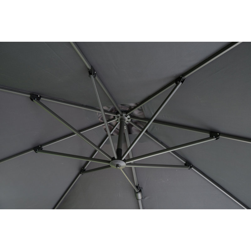 Iris 300cm Cantilever Parasol, Dark Grey